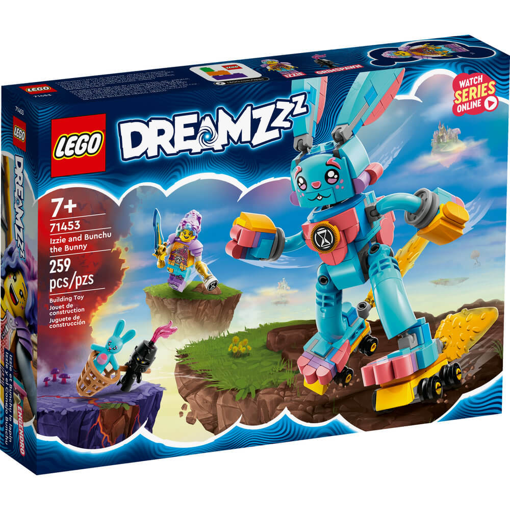 Front of the box of LEGO® DREAMZzz™ Izzie and Bunchu the Bunny 71453 Building Toy Set (259 Pieces)
