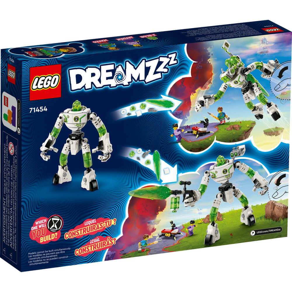 LEGO® DREAMZzz™ Mateo and Z-Blob the Robot 71454 Building Toy Set (237 Pieces) back of box