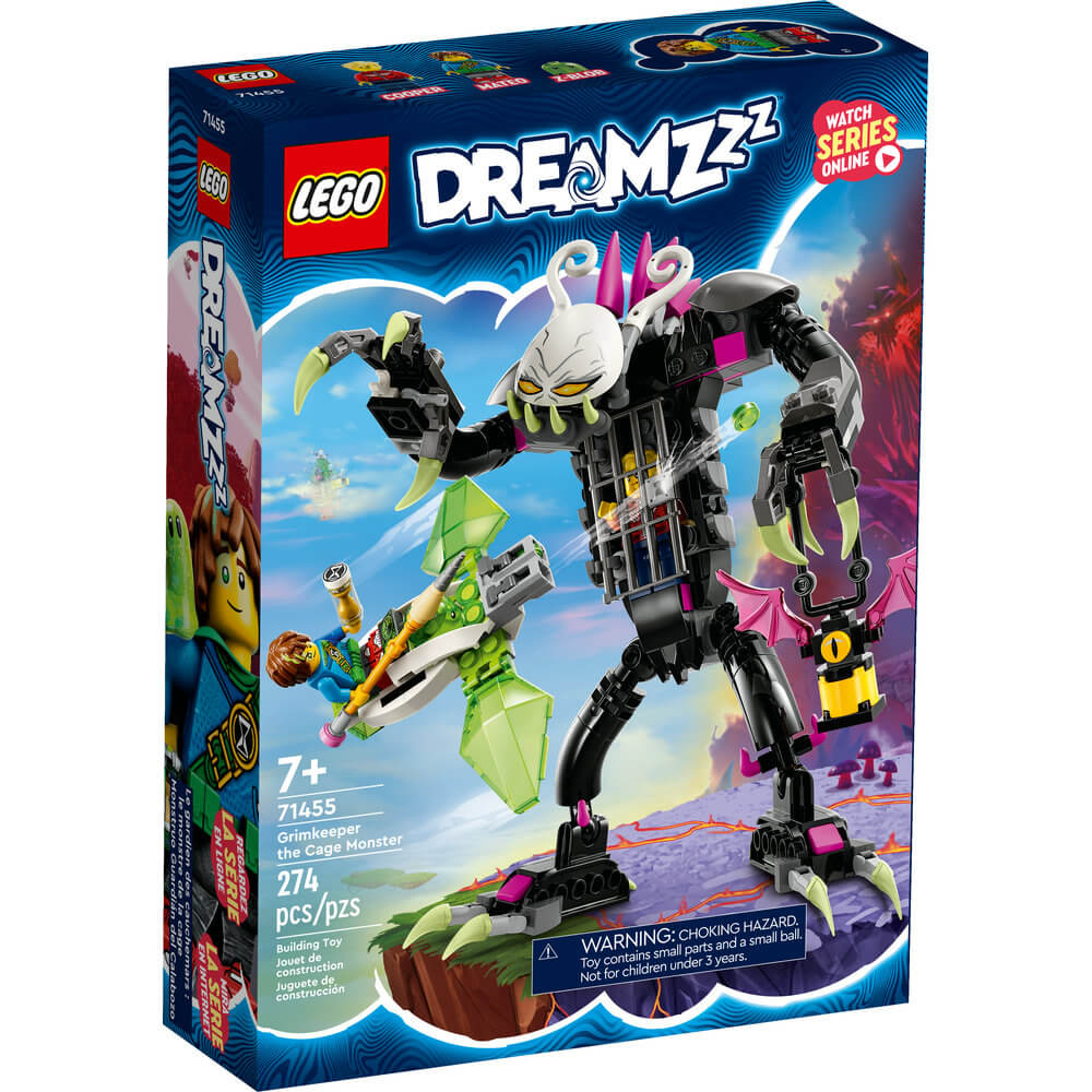 LEGO® DREAMZzz™ Grimkeeper the Cage Monster 71455 Building Toy Set (274 Pieces) front of the box