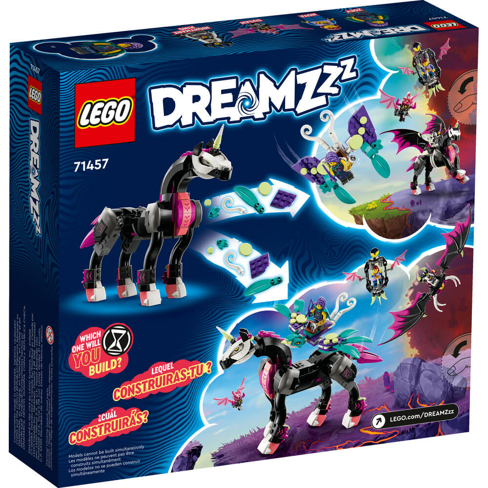 LEGO® DREAMZzz™ Pegasus Flying Horse 71457 Building Toy Set (482 Pieces) back of the box