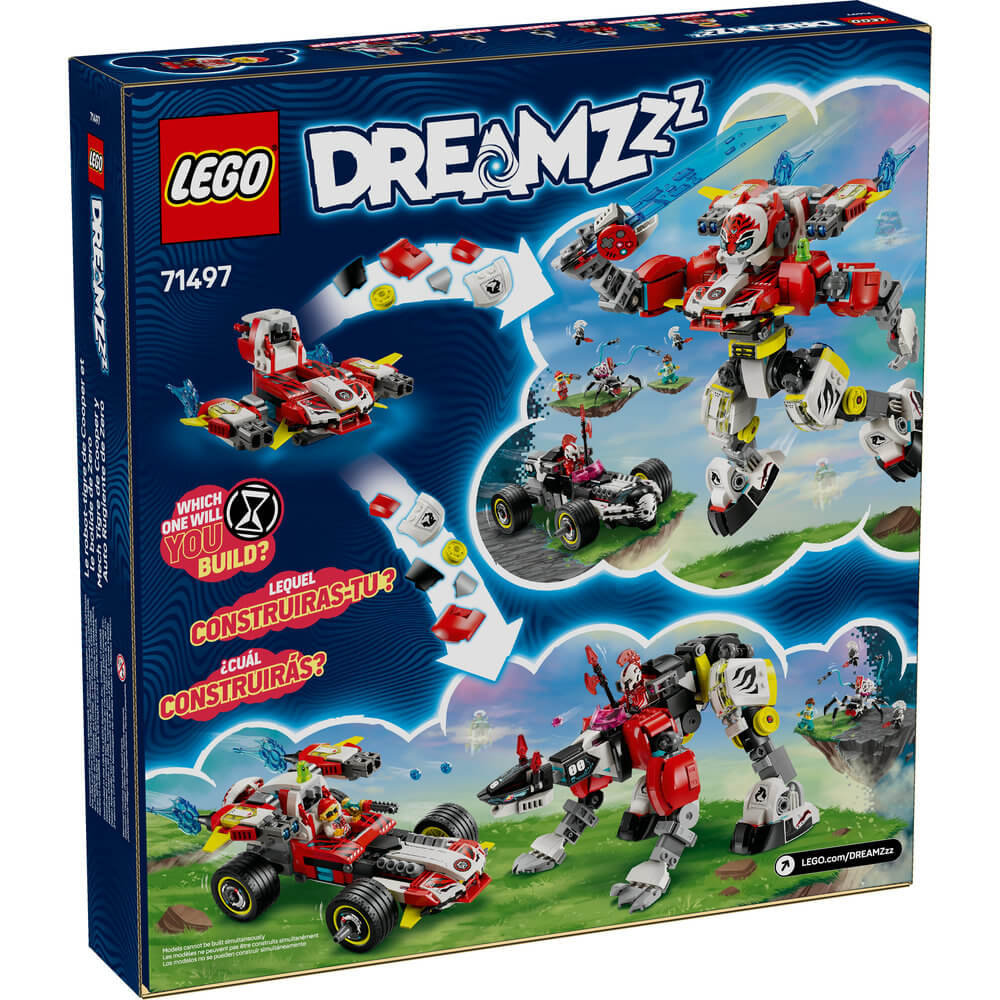 LEGO® DREAMZzz Cooper's Tiger Mech & Zero's Hot Rod Car Building Kit 71497