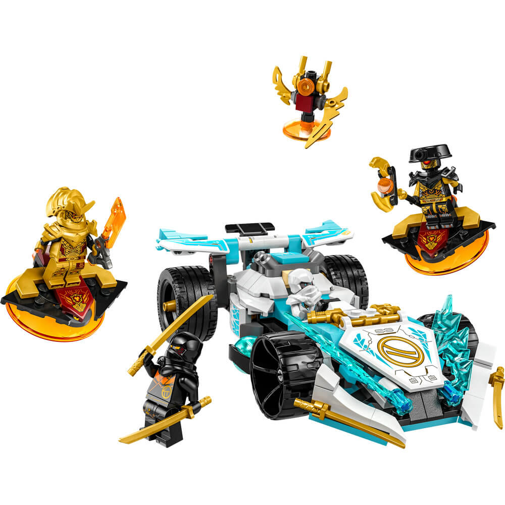 LEGO® NINJAGO® Zane’s Dragon Power Spinjitzu Race Car 71791 Building Toy Set (307 Pieces)