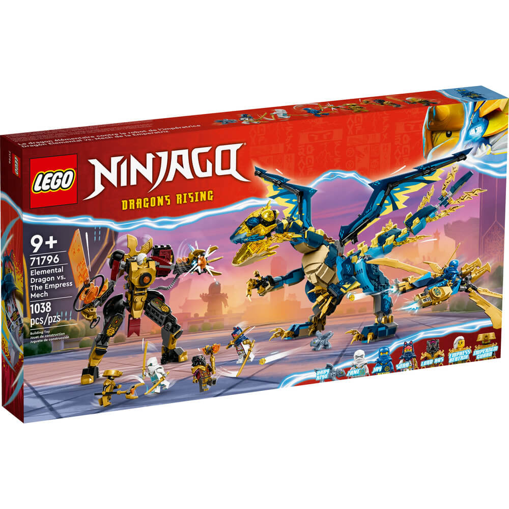 LEGO® NINJAGO® Elemental Dragon vs. The Empress Mech 71796 Building Toy Set (1,038 Pieces) front of the box