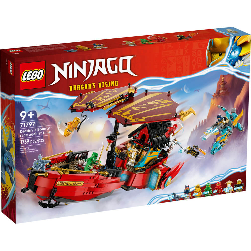 LEGO® NINJAGO® Destiny’s Bounty – Race Against Time 71797 Building Toy Set (1,739 Pcs) front of the box