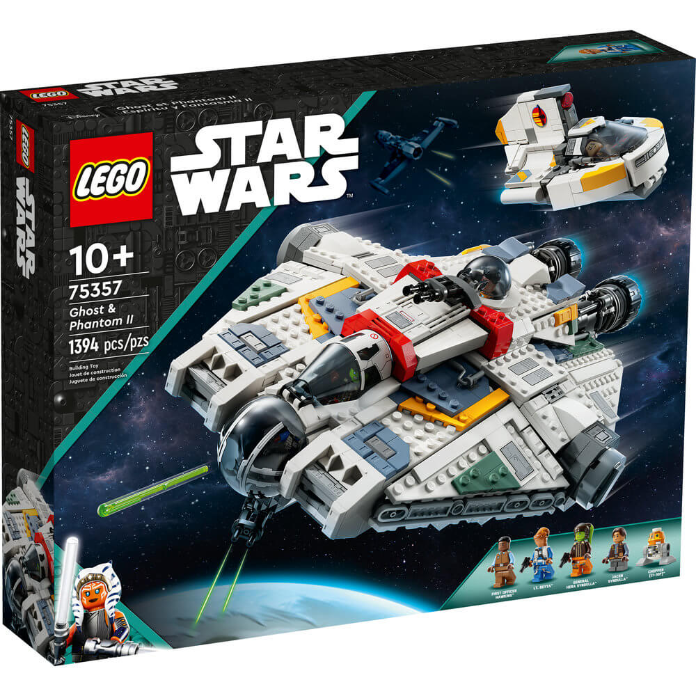 LEGO® Star Wars Ghost & Phantom II 1394 Piece Building Set (75357) front of the box