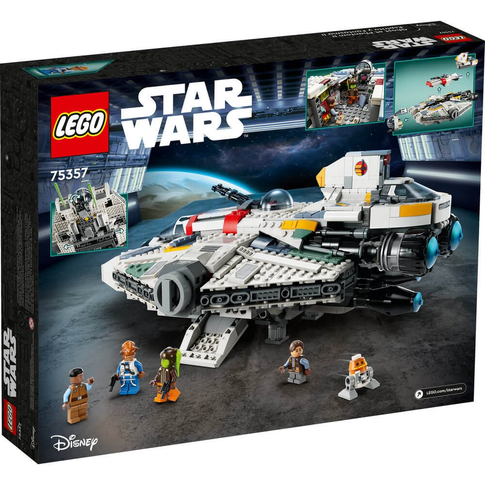LEGO® Star Wars Ghost & Phantom II 1394 Piece Building Set (75357) back of the box