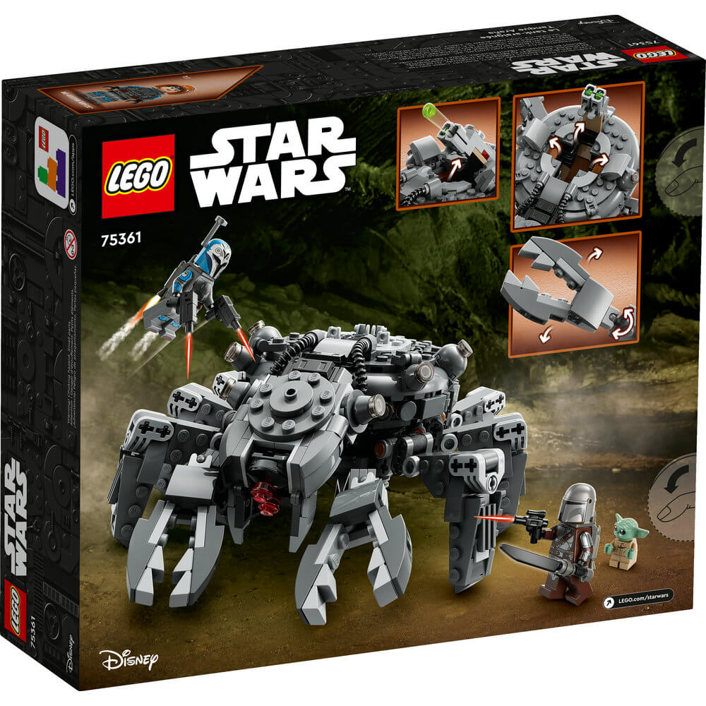 LEGO® Star Wars™ Spider Tank 75361 Building Toy Set (526 Pieces)` back of the box