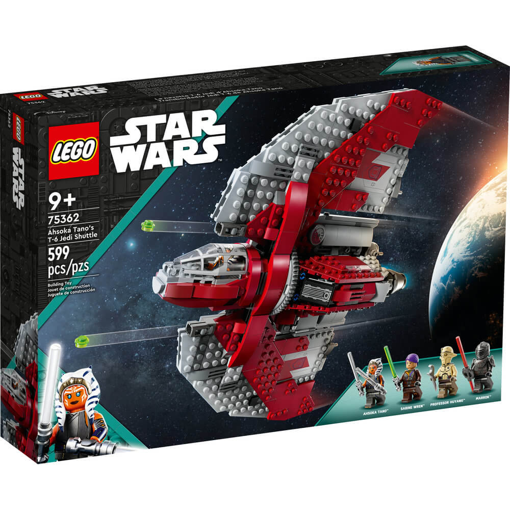 LEGO® Star Wars Ahsoka Tano's T-6 Jedi Shuttle 601 Piece Building Set (75362) front of the box