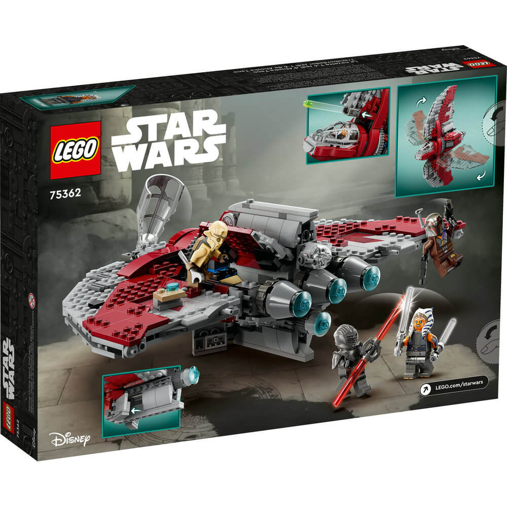 LEGO® Star Wars Ahsoka Tano's T-6 Jedi Shuttle 601 Piece Building Set (75362) back of the box