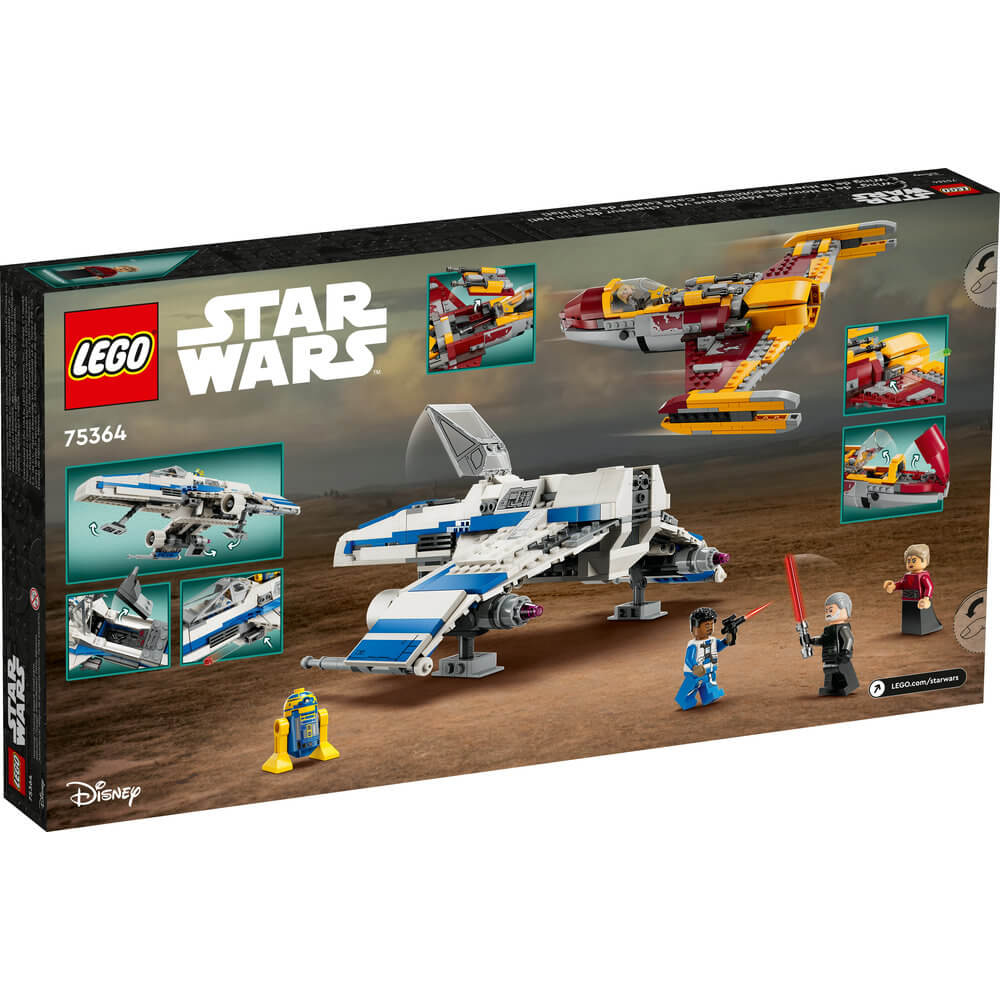LEGO® Star Wars New Republic E-Wing™ vs. Shin Hati’s Starfighter™ 1056 Piece Building Set (75364) back of the box