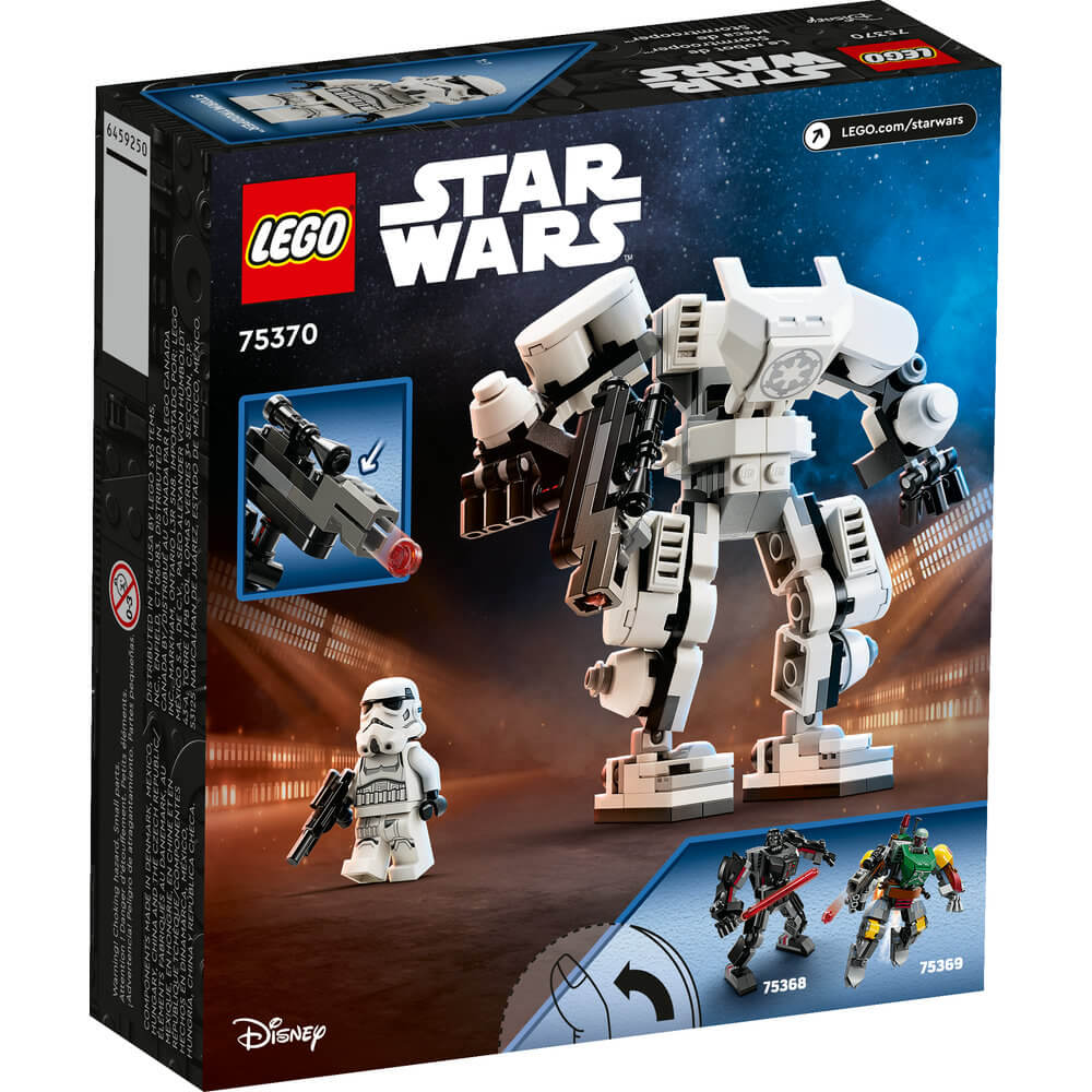 LEGO® Star Wars™ Stormtrooper™ Mech 75370 Building Toy Set (138 Pieces) back of the box