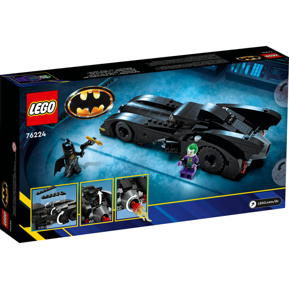 LEGO® DC Batmobile™: Batman™ vs. The Joker™ Chase 76224 Building Toy Set (438 Pieces) back of the box