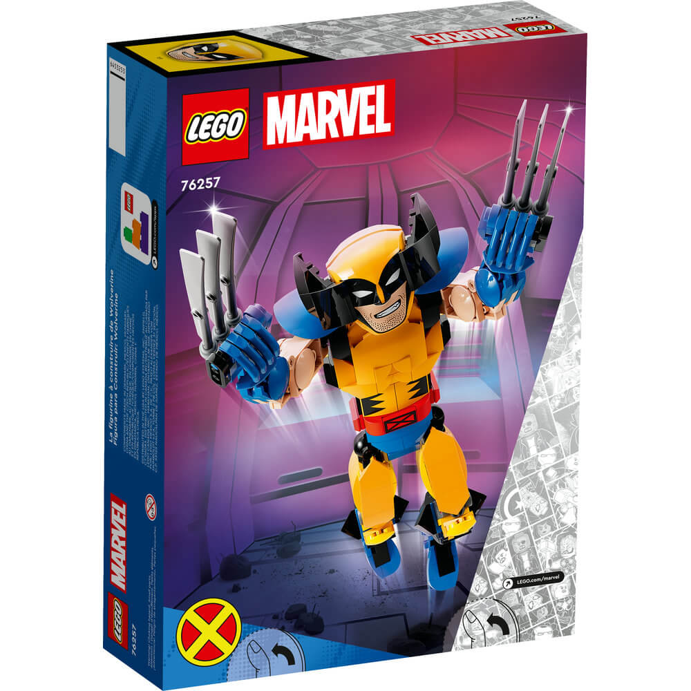LEGO® Marvel Wolverine Construction Figure 76257 Building Toy Set (327 Pieces) back of the box