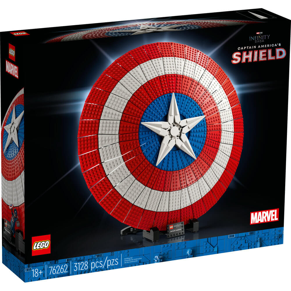 Front of the package of the LEGO® Marvel Captain America’s Shield 76262 Building Kit (3,128 Pieces)
