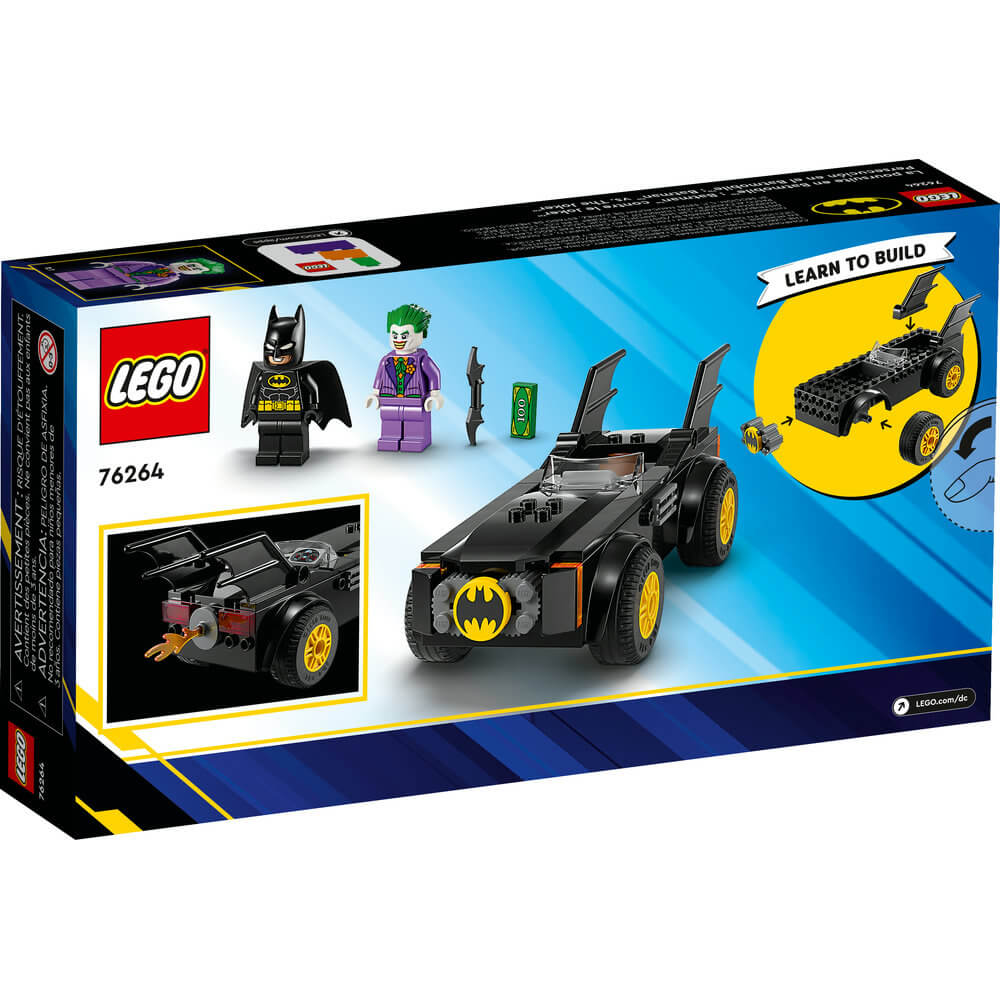 LEGO® DC Batmobile™ Pursuit: Batman™ vs. The Joker™ 76264 Building Toy Set (54 Pcs) back of the package
