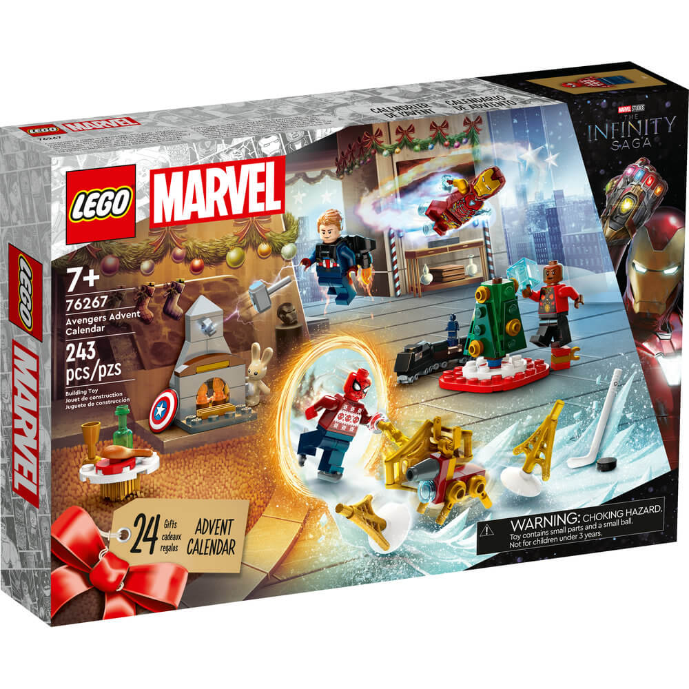 LEGO® Super Heroes Marvel Avengers Advent 2023 Calendar 243 Piece Building Set (76267) front of the box