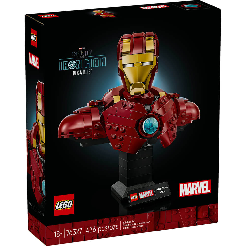 LEGO® Super Heroes Marvel Iron Man MK4 Bust, Buildable Model for Adults with Minifigure 76327