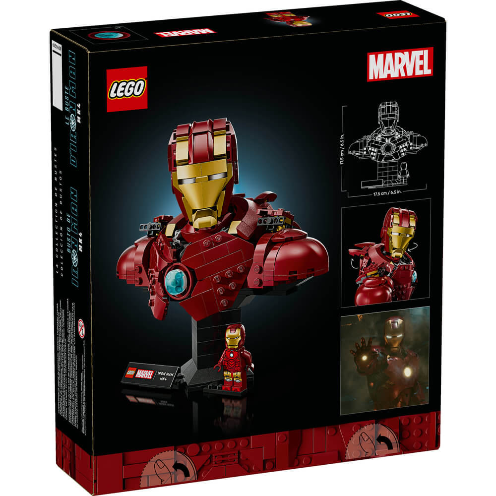 LEGO® Super Heroes Marvel Iron Man MK4 Bust, Buildable Model for Adults with Minifigure 76327
