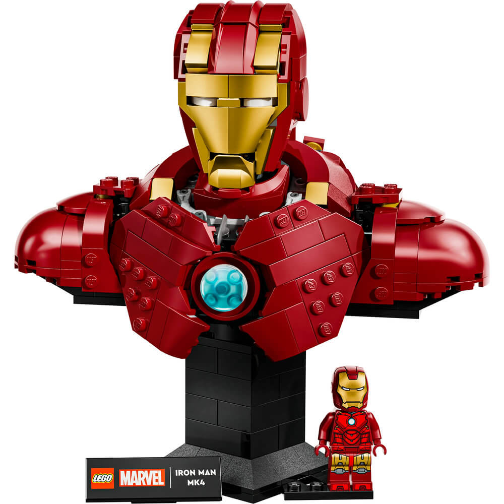 LEGO® Super Heroes Marvel Iron Man MK4 Bust, Buildable Model for Adults with Minifigure 76327