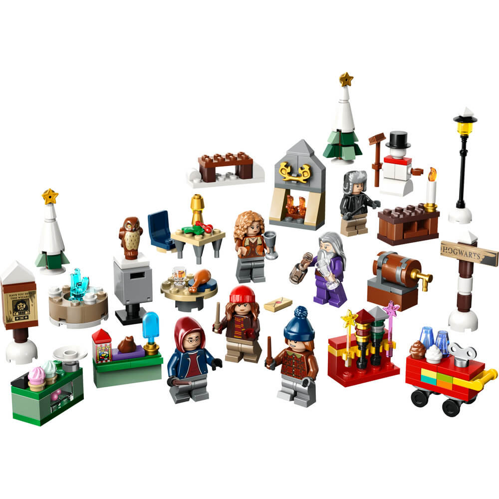 pieces of the LEGO® Harry Potter 2023 Advent Calendar 227 Piece Building Set (76418)