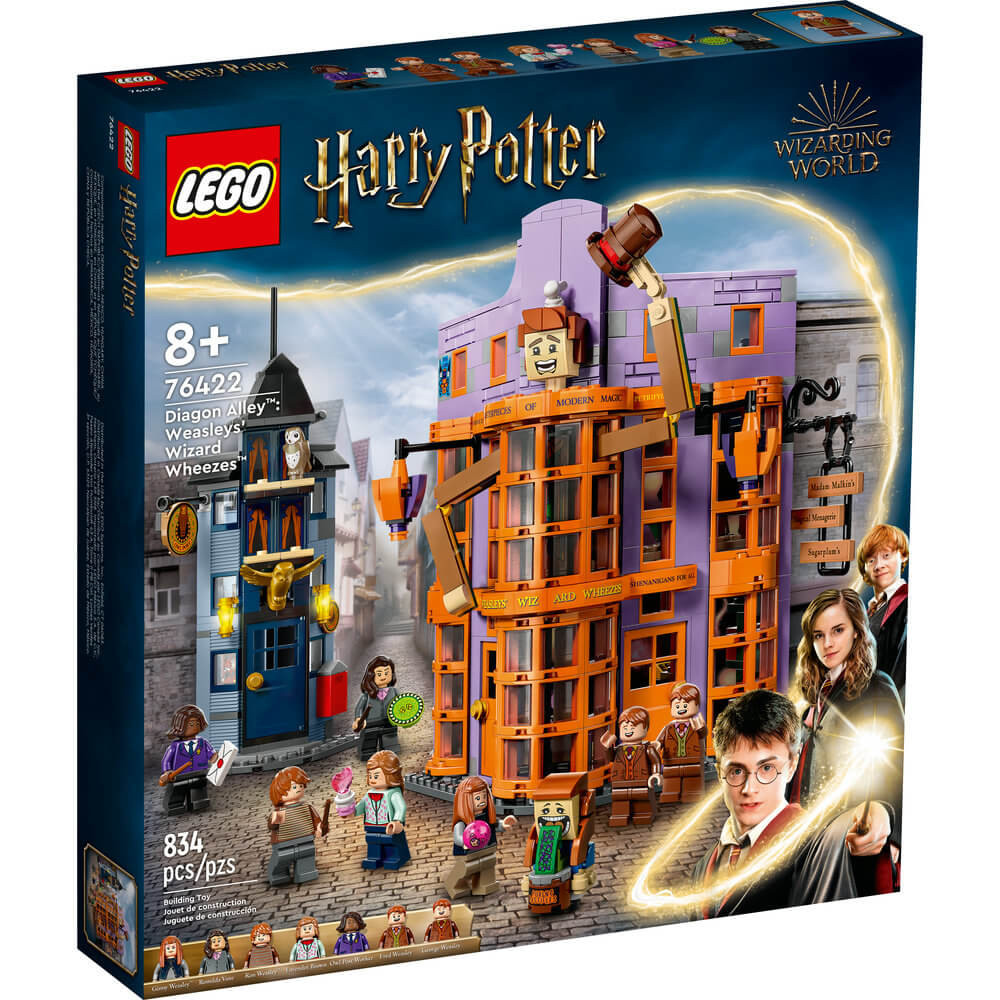 LEGO® Harry Potter™ Diagon Alley™: Weasleys’ Wizard Wheezes™ 76422 (834 Pieces) front of the box