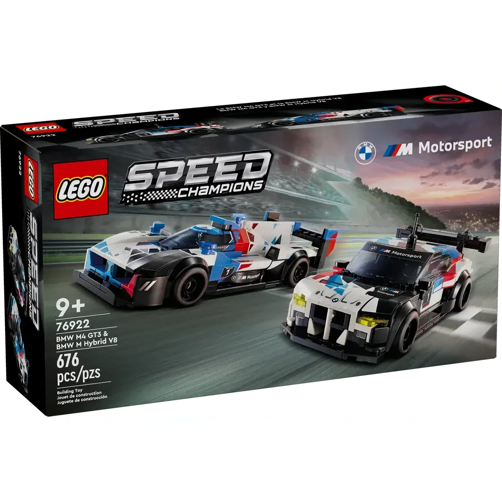 LEGO® Speed Champions BMW M4 GT3 & BMW M Hybrid V8 Race Cars Building Set (76922)