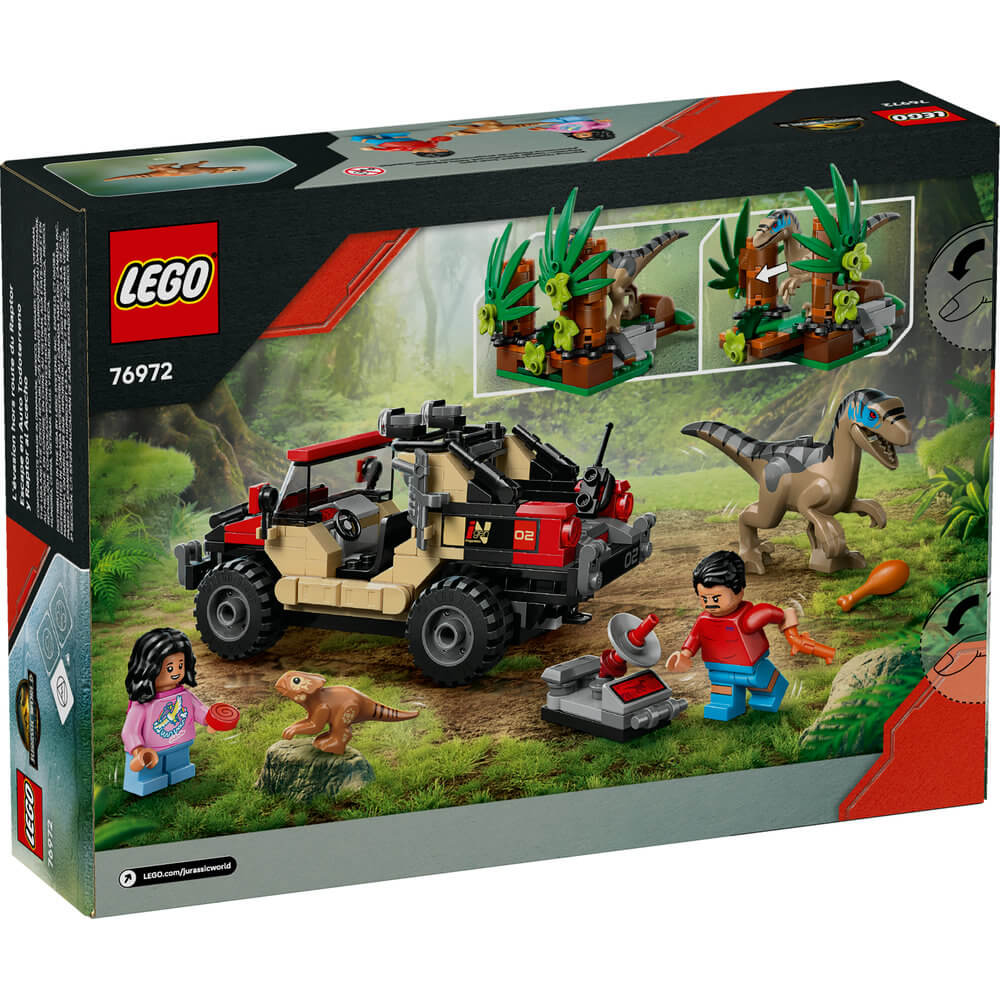 LEGO® Jurassic World Raptor Off-Road Escape Velociraptor Toy Dinosaur 76972