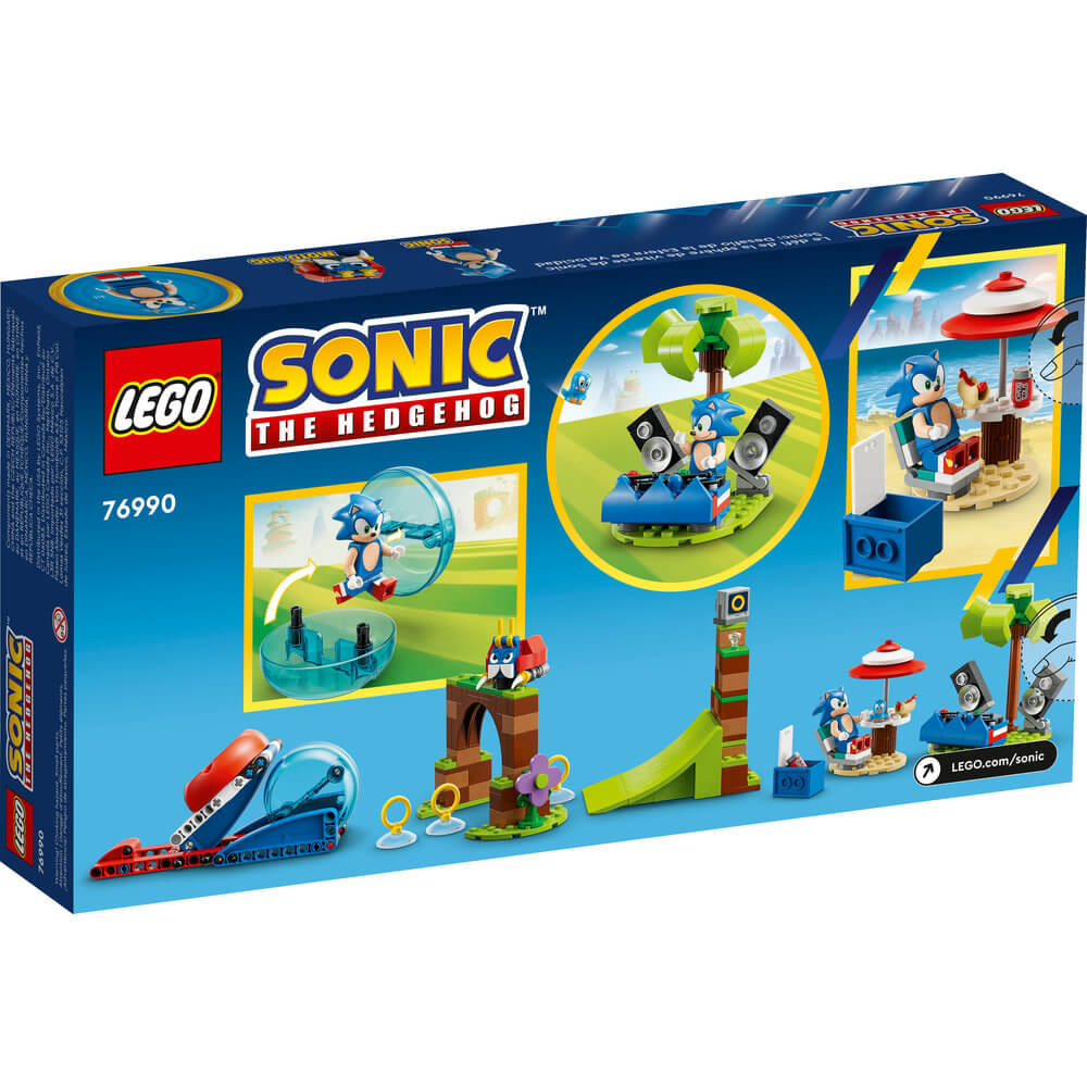 LEGO® Sonic the Hedgehog™ Sonic’s Speed Sphere Challenge 76990 Building Set (292 Pieces) back of the box