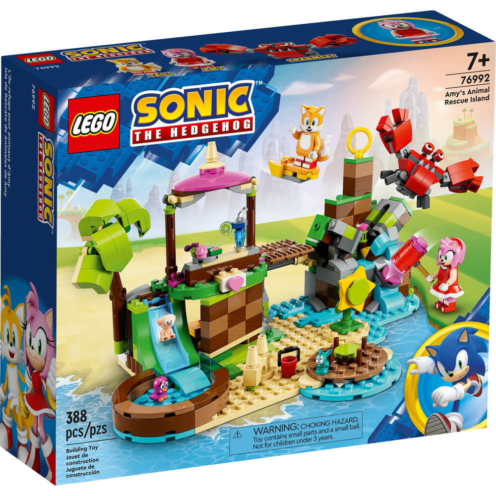 LEGO® Sonic the Hedgehog™ Amy’s Animal Rescue Island 76992 Building Toy Set (388 Pieces) front of the box