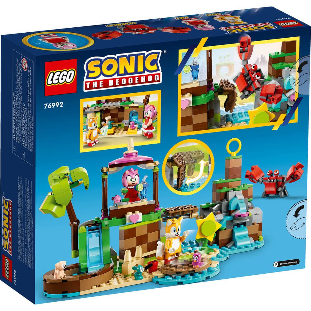 LEGO® Sonic the Hedgehog™ Amy’s Animal Rescue Island 76992 Building Toy Set (388 Pieces) back of the box
