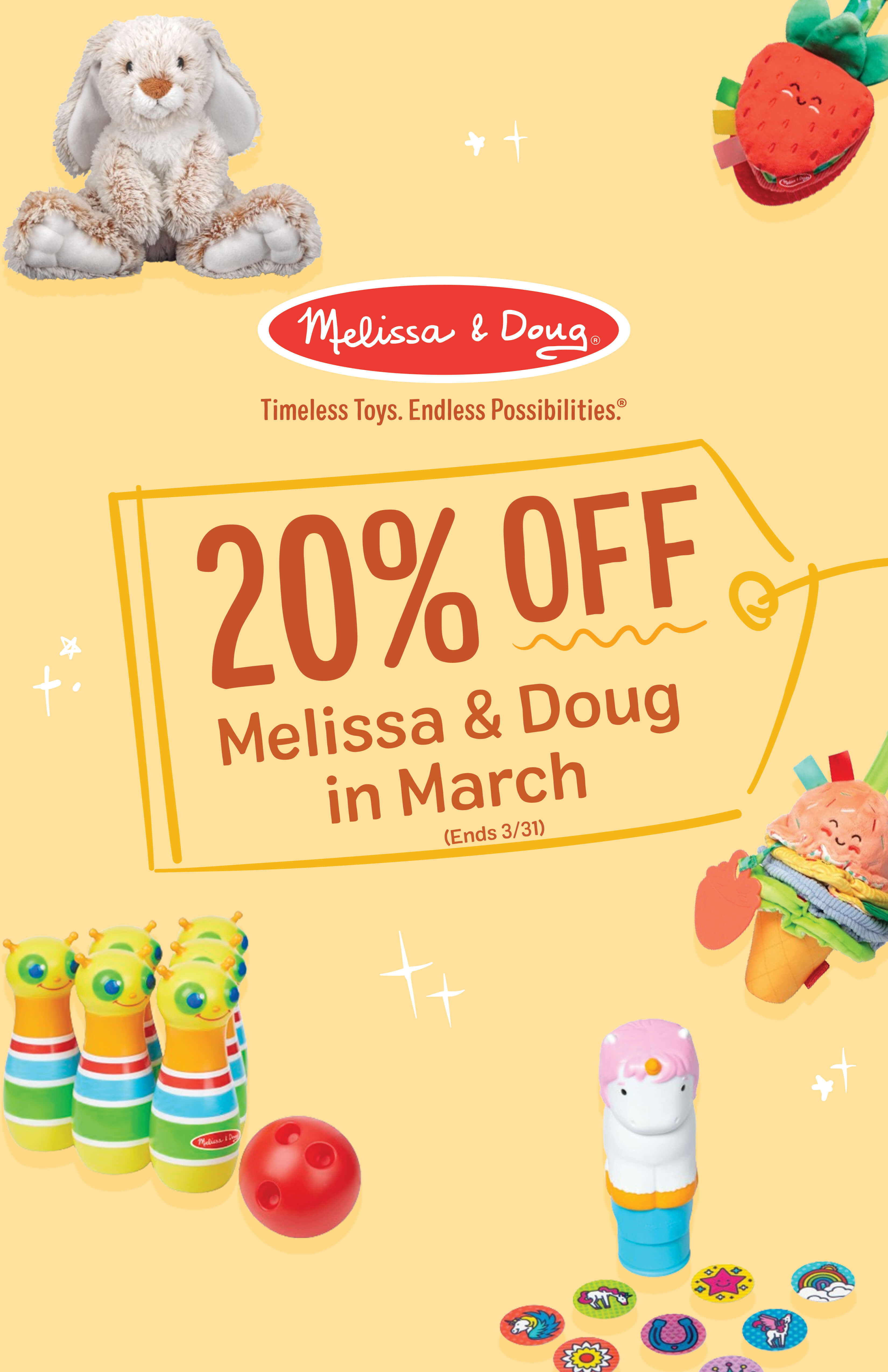 Melissa and Doug Sale - 20% off for the month of March.