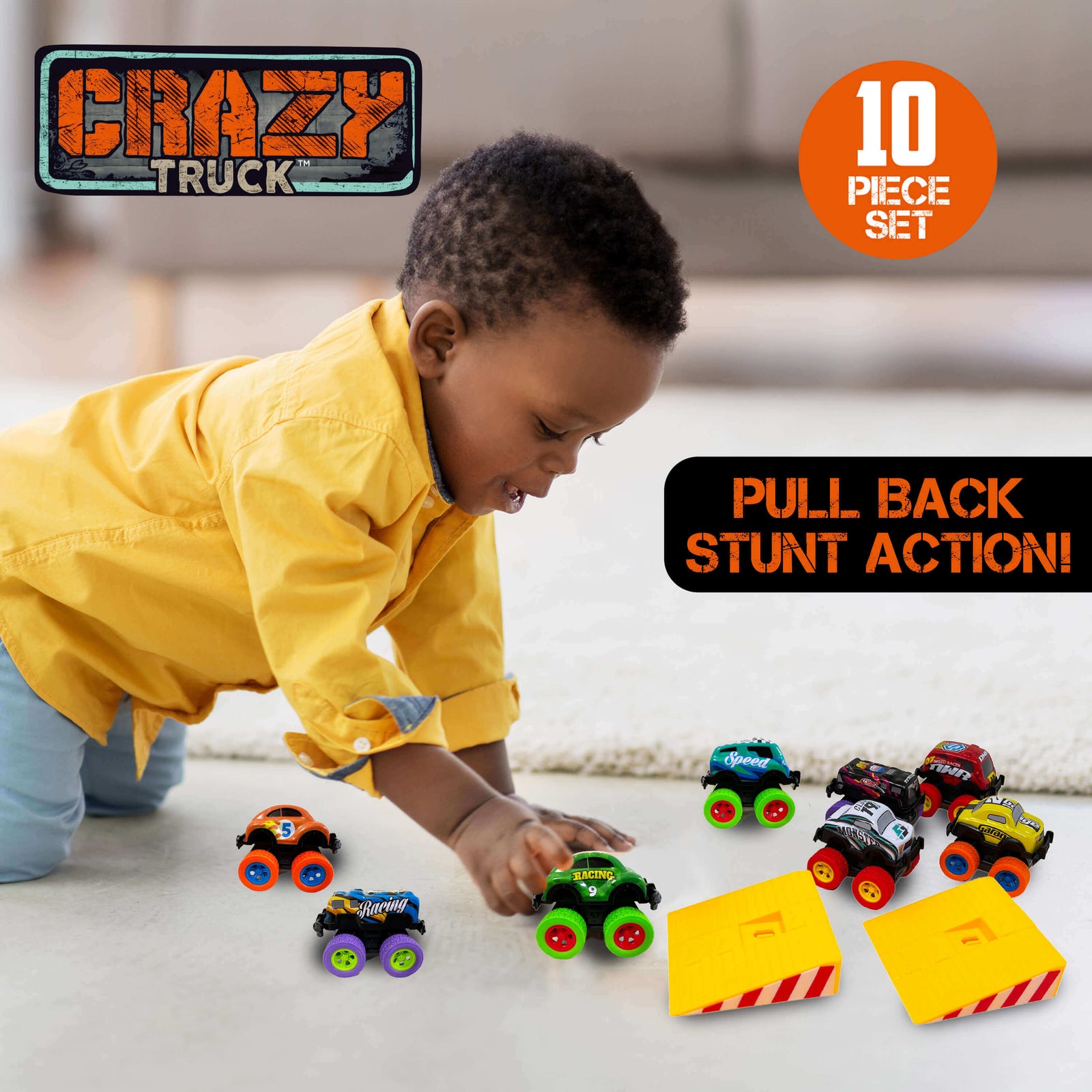 Thin Air Brands Die Cast Pull-Back Trucks 10-Piece Set