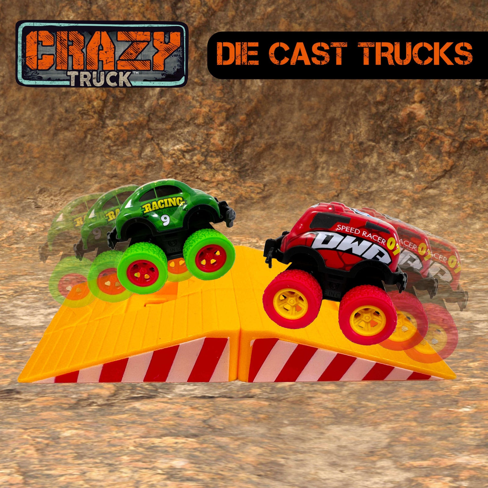 Thin Air Brands Die Cast Pull-Back Trucks 10-Piece Set