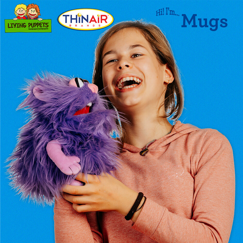 Thin Air Brands Living Puppets Mugs 12-Inch Monster Puppet