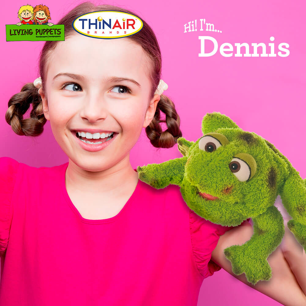 Thin Air Brands Living Puppets Dennis 10-Inch Frog Puppet