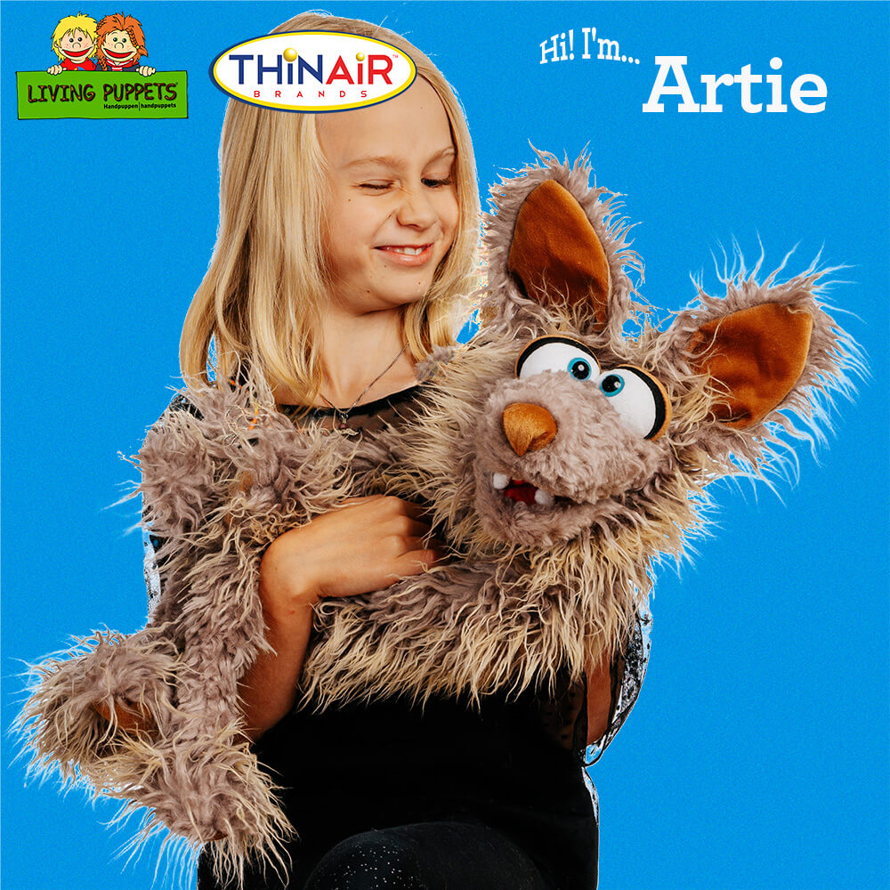 Thin Air Brands Living Puppets Artie 27-Inch Coyote Puppet