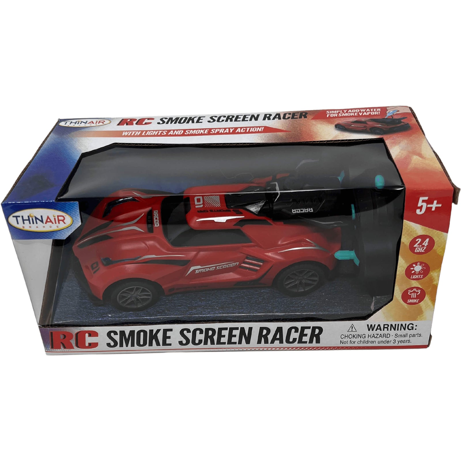 Thin Air Brands Red RC Smoke Screen Racer