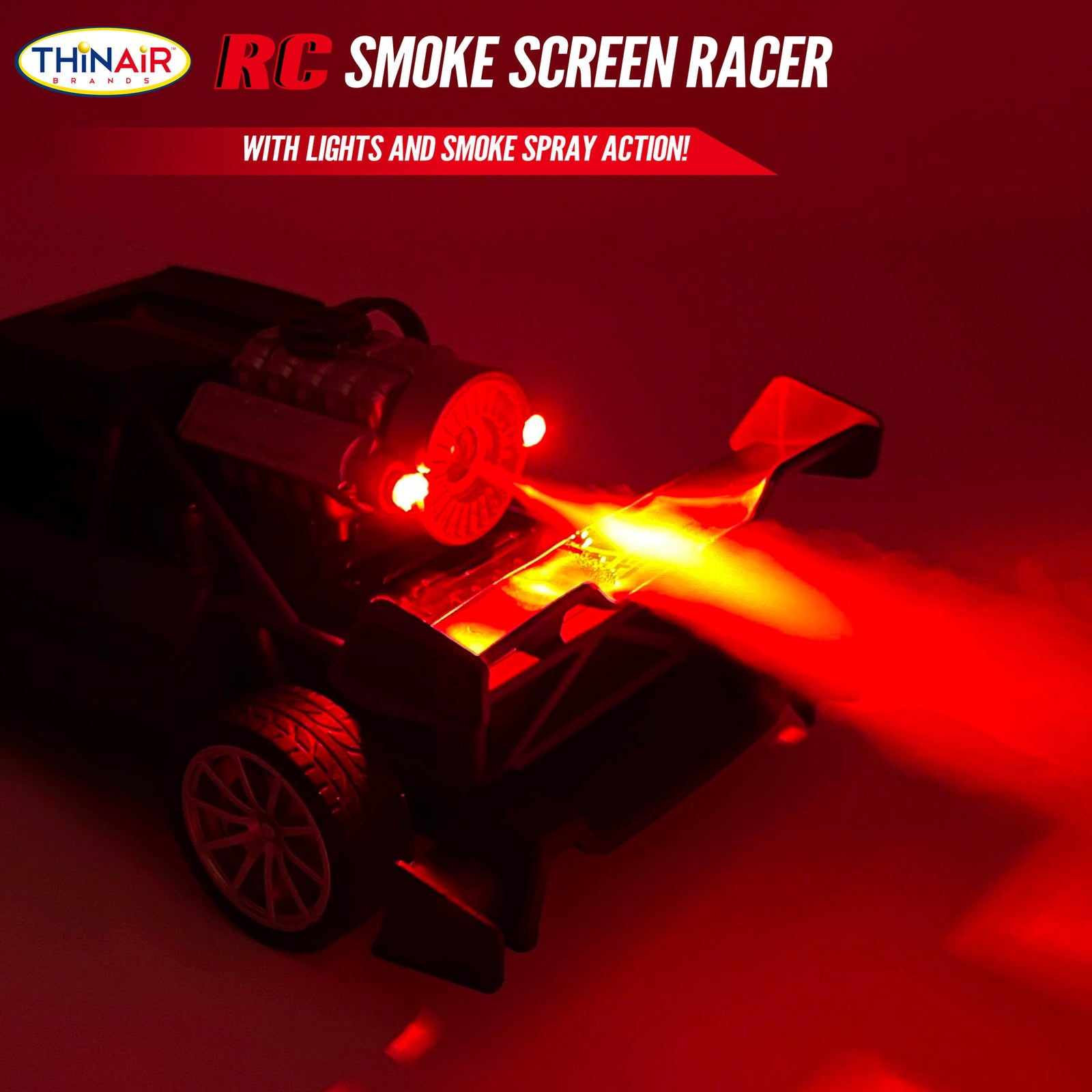 Thin Air Brands Blue RC Smoke Screen Racer