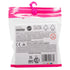 Back of Barbie doll shoes accessory pack showing safety warnings, recycling symbols, and manufacturer information in multiple languages.