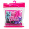 Front of Barbie doll shoes accessory pack featuring assorted colorful footwear styles inside a resealable bag with pink hanger and Barbie branding.