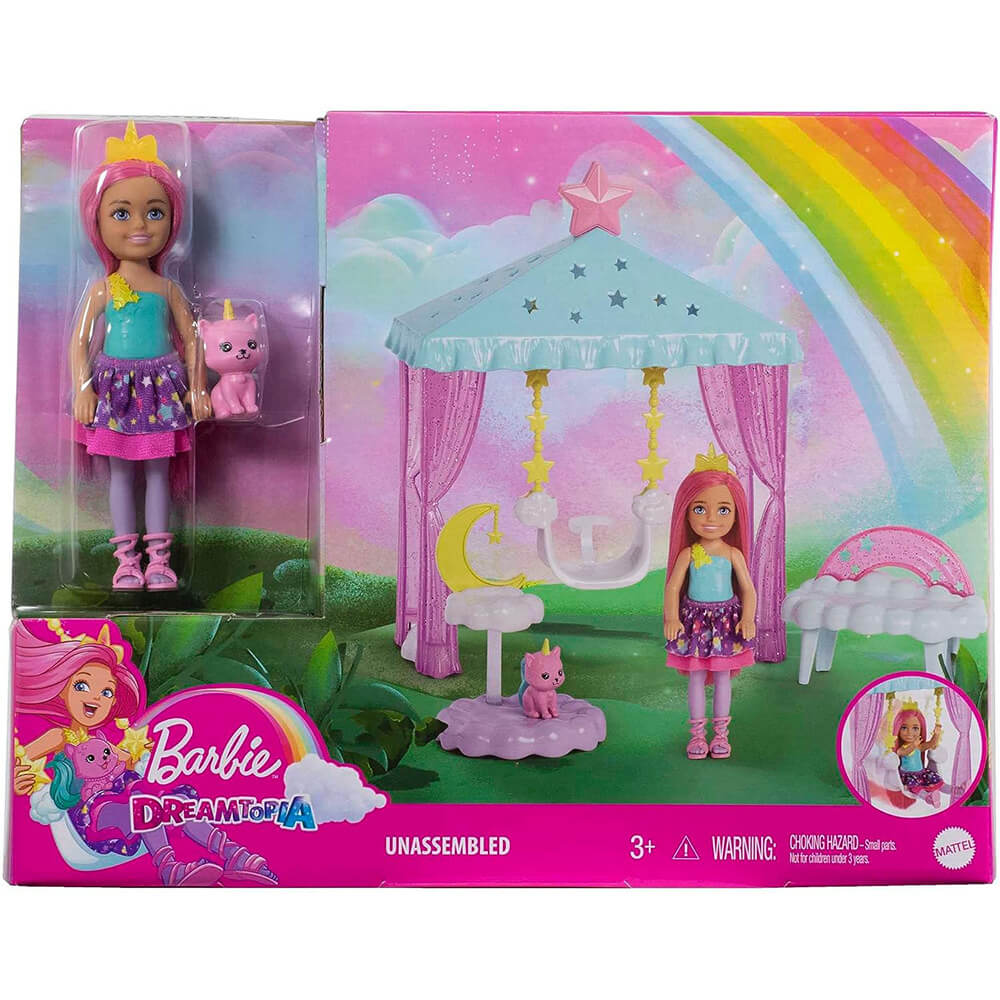 Barbie Dreamtopia Doll and Swing Playset box