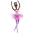 Barbie Dreamtopia ballerina doll wearing a sparkly pink and purple tutu, lavender tights, tiara, and ballet shoes, posed gracefully en pointe.