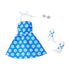 Barbie Fashion Clothes Denim Flower Dress Outfit and Accessories