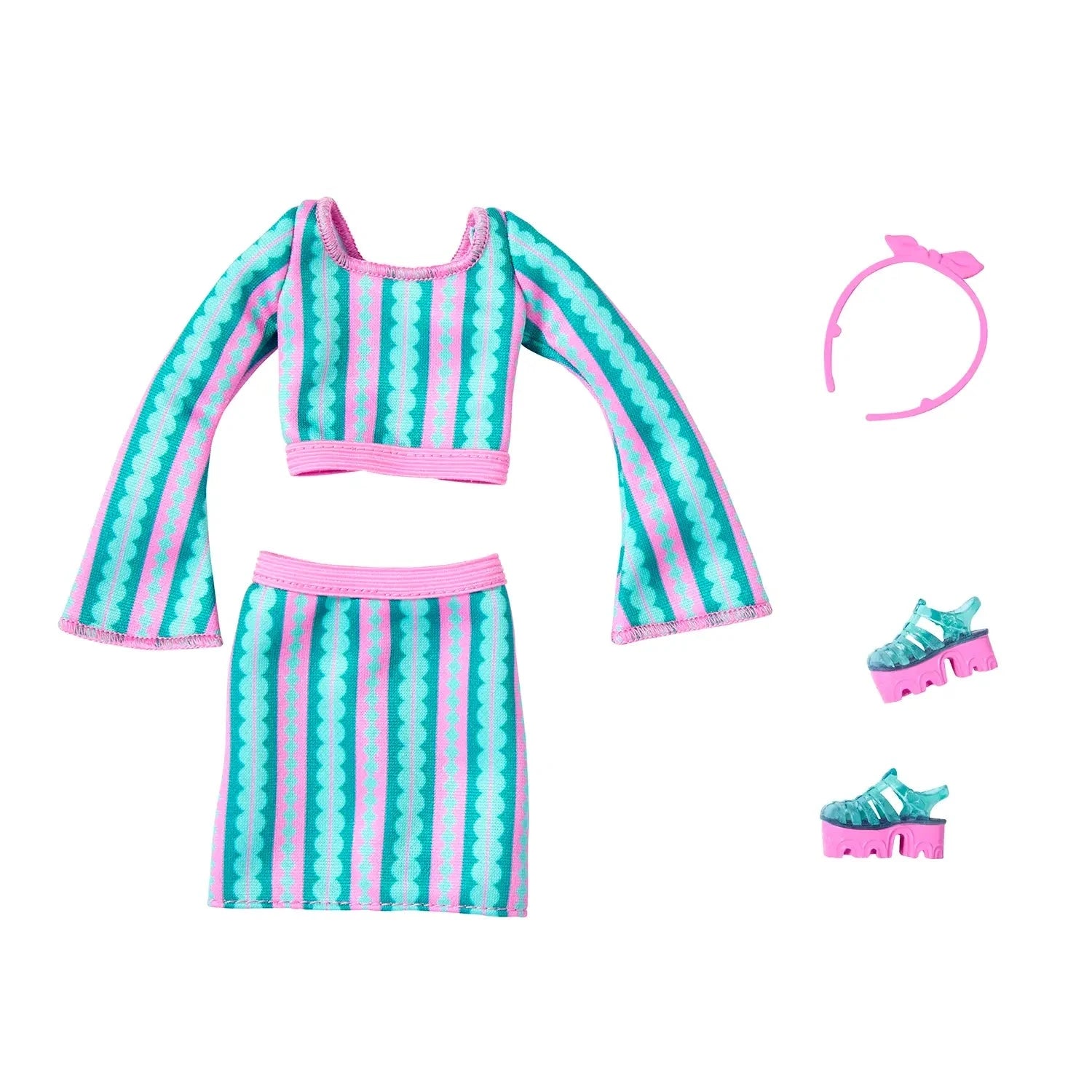 Barbie Fashion Clothes Disco Dress Outfit and Accessories