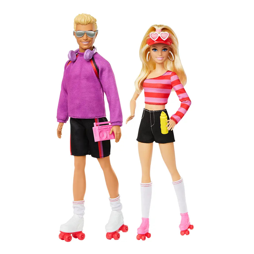 Barbie Fashionistas 65th Anniversary Roller-Skating Barbie and Ken Fashion Doll Set