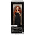 Barbie Signature Basics 2025 Model 4 doll packaged in black box with clear front, featuring doll in black dress and red hair styled in voluminous waves, labeled “Model 04.”