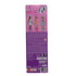 Back of Barbie unicorn-themed doll packaging showing three dolls in colorful outfits and boots, with illustrated instructions and product information.
