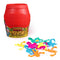 The official Barrel of Monkeys game with a red plastic barrel and an assortment of linked monkeys in vibrant colors, perfect for ages 3 and up.
