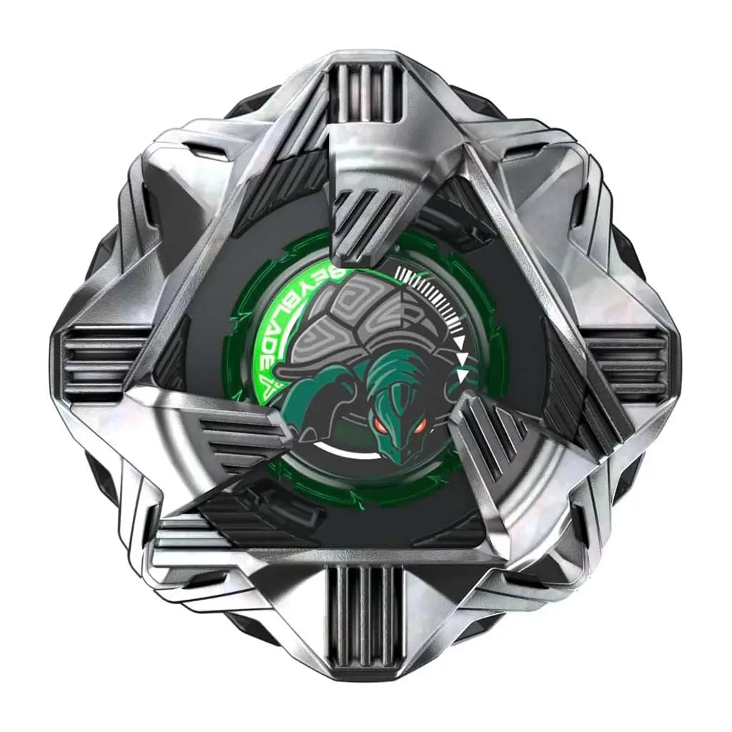 The Obsidian Shell top shows layered silver armor plates circling a green translucent core with a turtle emblem, forming a rugged defensive round shape set against a clean white background for clarity.