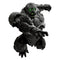 Transformers Optimus Primal Beast figure by Blokees features black and gray textured armor, vivid green eyes and mouth details, and a muscular gorilla form lunging forward.